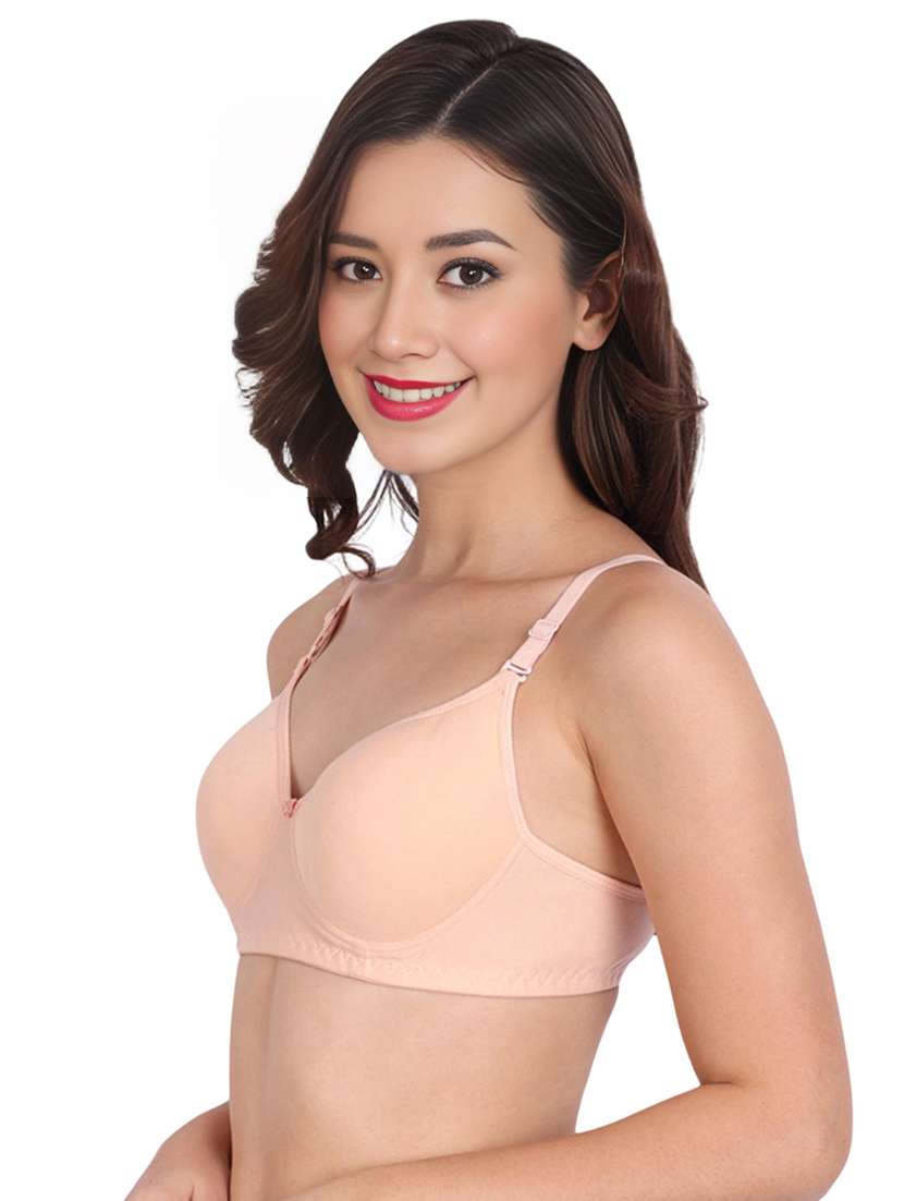 women pack of 4 solid non wired t-shirt bra - 22025077 -  Standard Image - 1