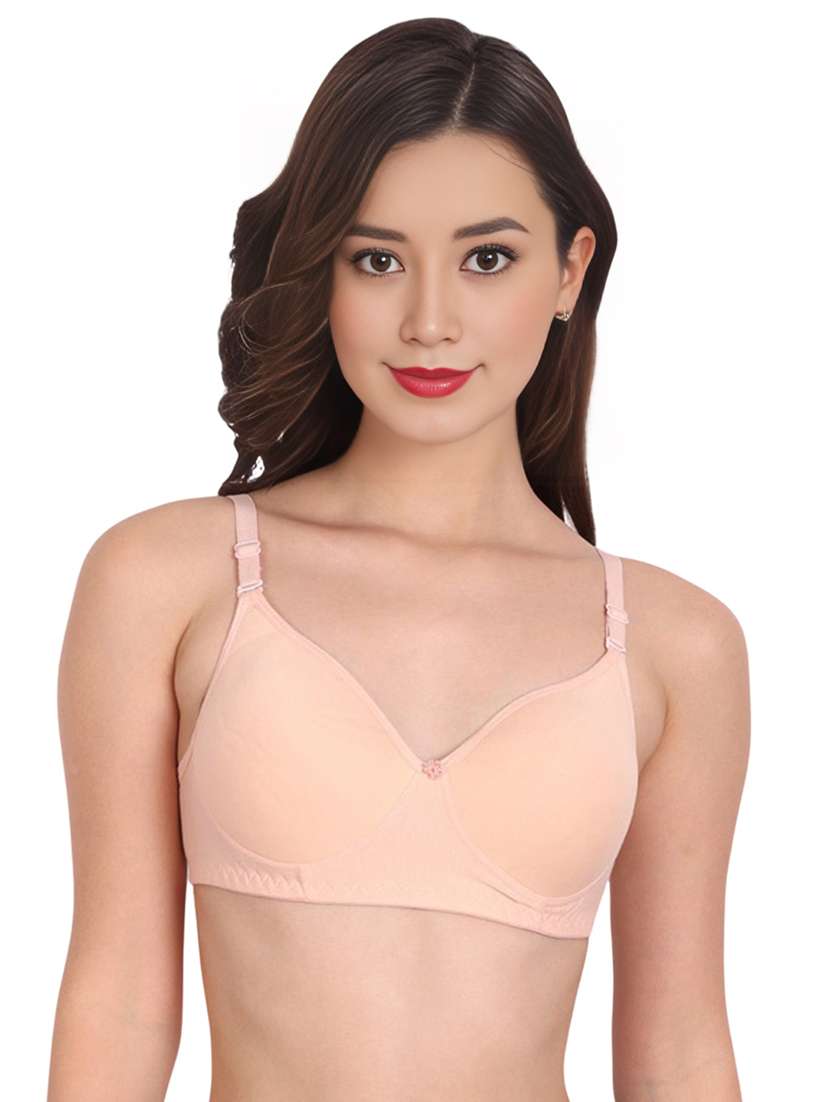 women pack of 4 solid non wired t-shirt bra - 22025078 -  Standard Image - 1