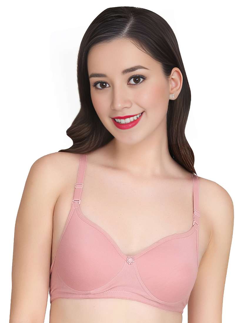 women pack of 4 solid non wired t-shirt bra - 22025085 -  Standard Image - 1