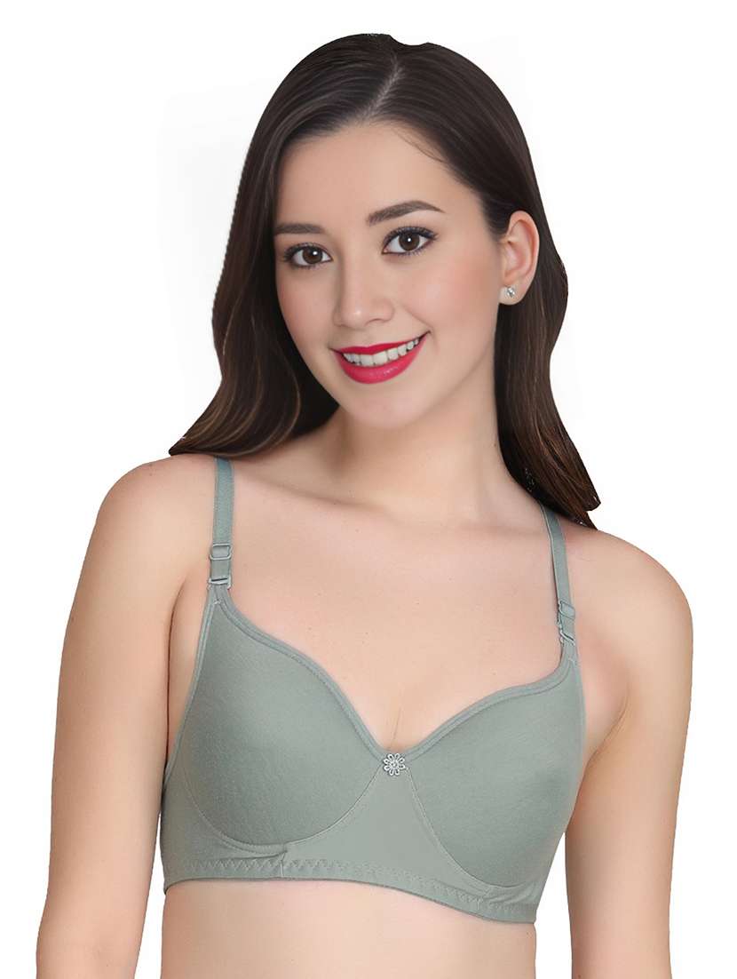 women pack of 4 solid non wired t-shirt bra - 22025088 -  Standard Image - 1