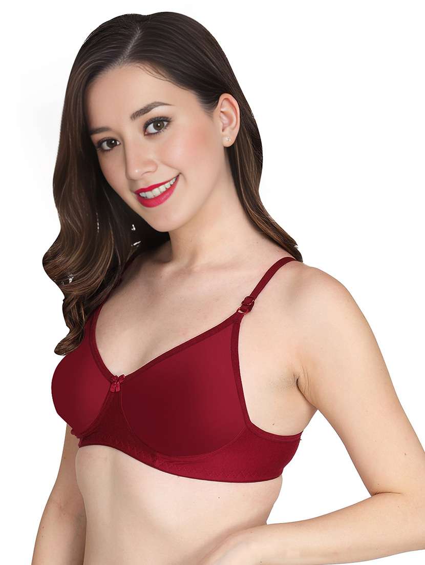 women pack of 3 solid non wired t-shirt bra - 22025214 -  Standard Image - 1