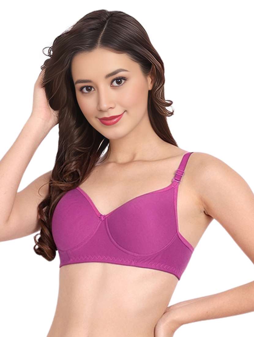 women pack of 2 solid non wired t-shirt bra - 22025301 -  Standard Image - 1