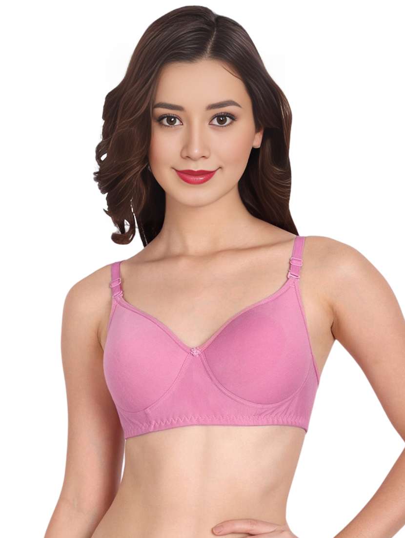 women pack of 2 solid non wired t-shirt bra - 22025302 -  Standard Image - 1