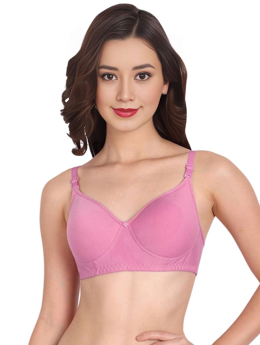 women pack of 2 solid non wired t-shirt bra - 22025303 -  Standard Image - 1