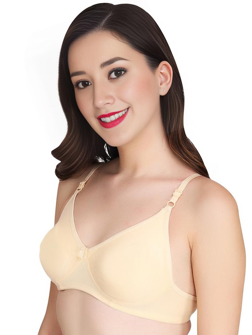 cream cotton combos bra - 22025401 -  Standard Image - 1