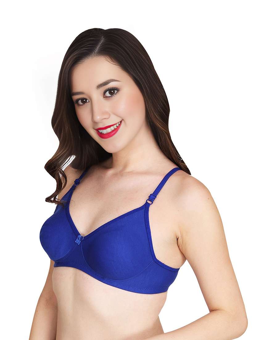 blue cotton combos bra - 22025540 -  Standard Image - 1