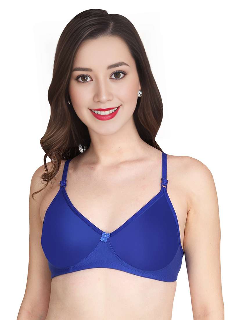 blue cotton combos bra - 22025542 - Standard Image - 1