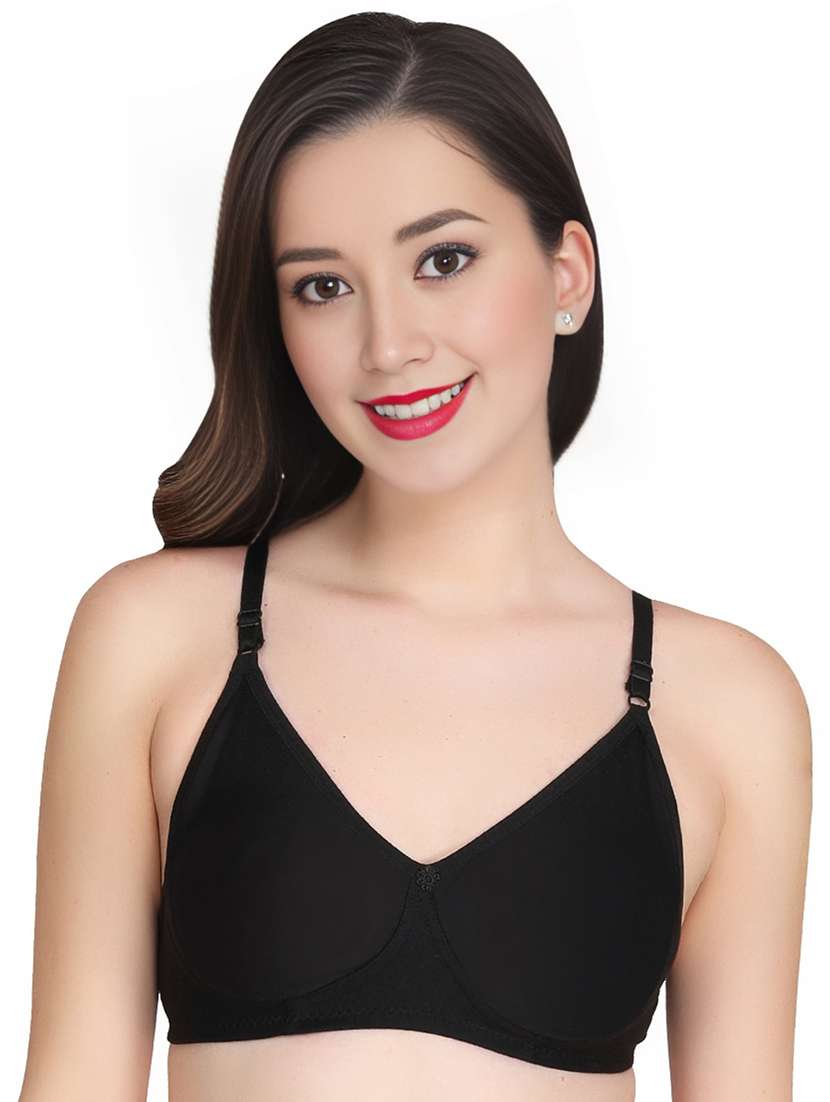 women pack of 5 solid non wired t-shirt bra - 22025584 -  Standard Image - 1