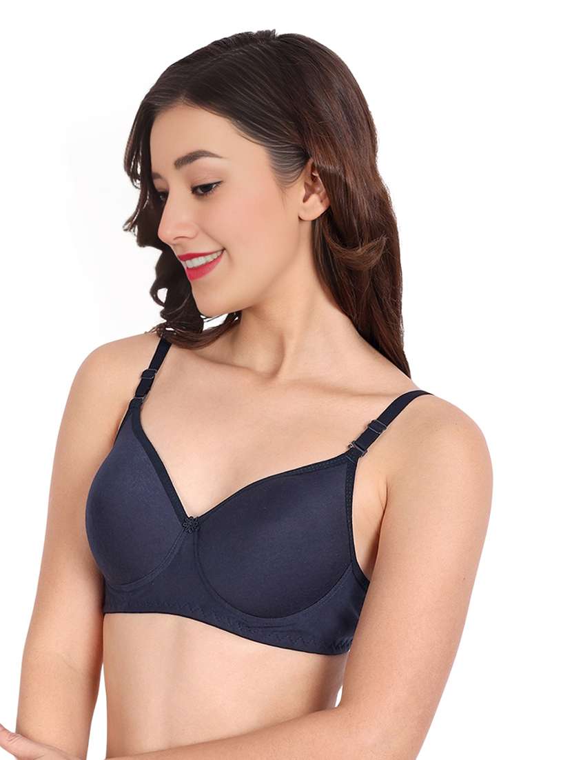 women pack of 4 solid non wired bra - 22025611 -  Standard Image - 1