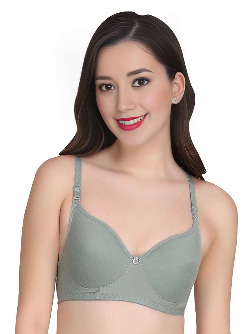 women pack of 4 solid non wired bra - 22025619 -  Standard Image - 1