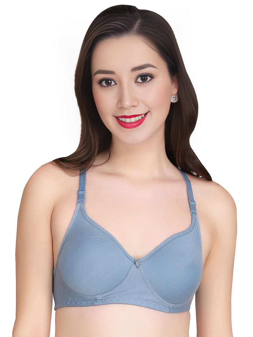 women pack of 4 solid non wired bra - 22025622 -  Standard Image - 1
