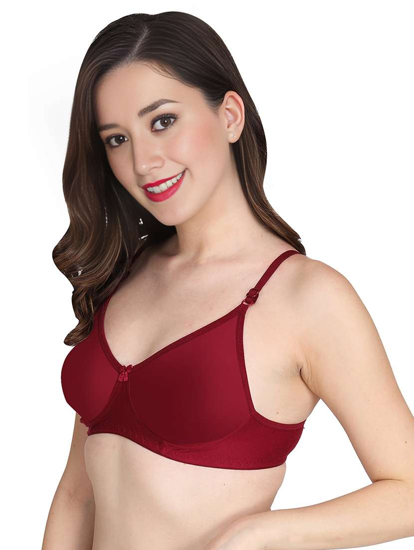 women pack of 4 solid non wired bra - 22025632 -  Standard Image - 1