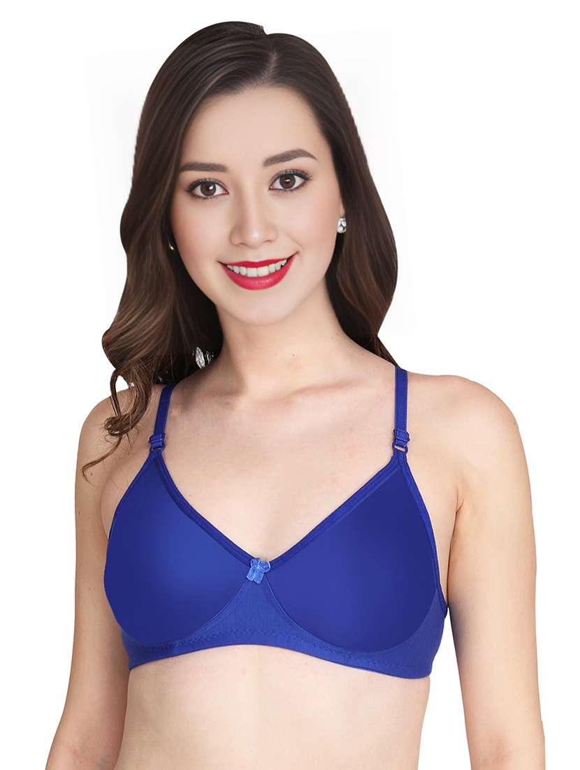 women pack of 4 solid non wired t-shirt bra - 22025640 -  Standard Image - 1