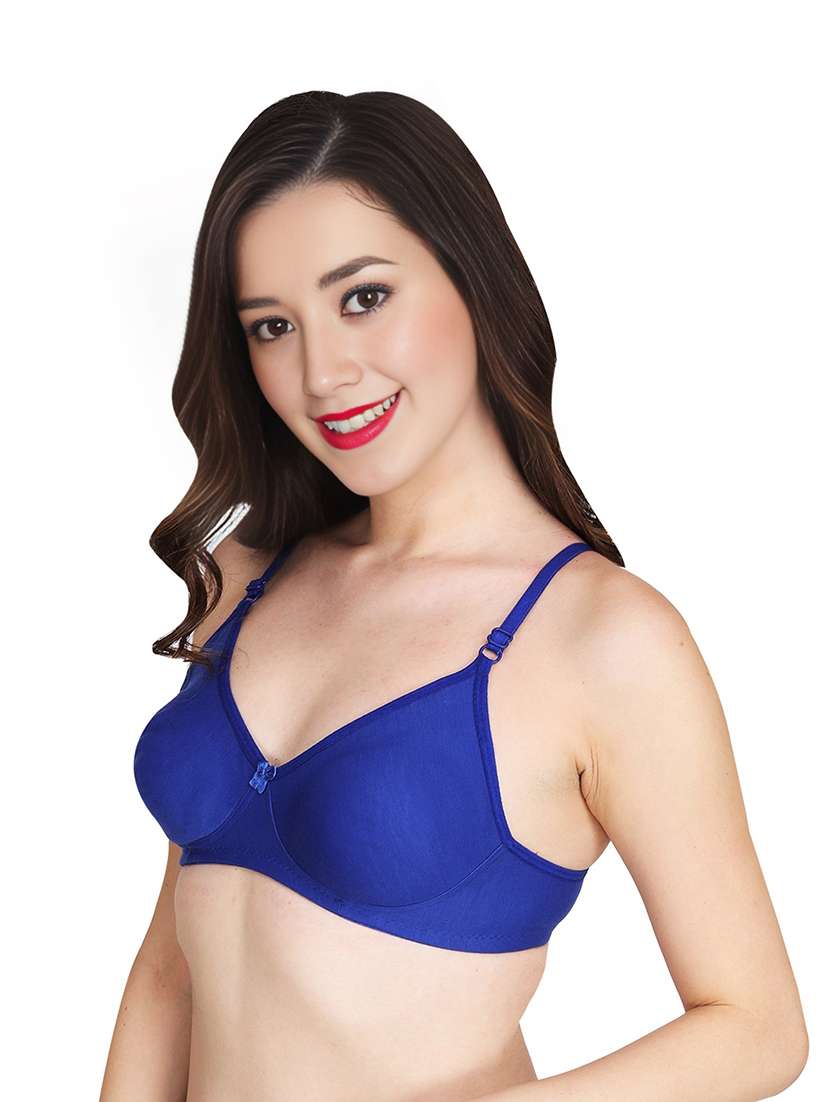 women pack of 4 solid non wired bra - 22025641 -  Standard Image - 1