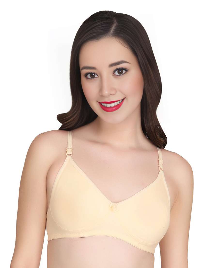 women pack of 4 solid non wired t-shirt bra - 22025673 -  Standard Image - 1