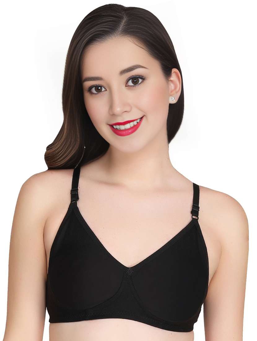 women pack of 4 solid non wired t-shirt bra - 22025686 -  Standard Image - 1