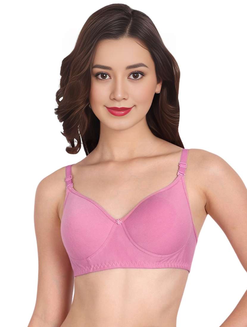 women pack of 3 solid non wired t-shirt bra - 22025711 -  Standard Image - 1