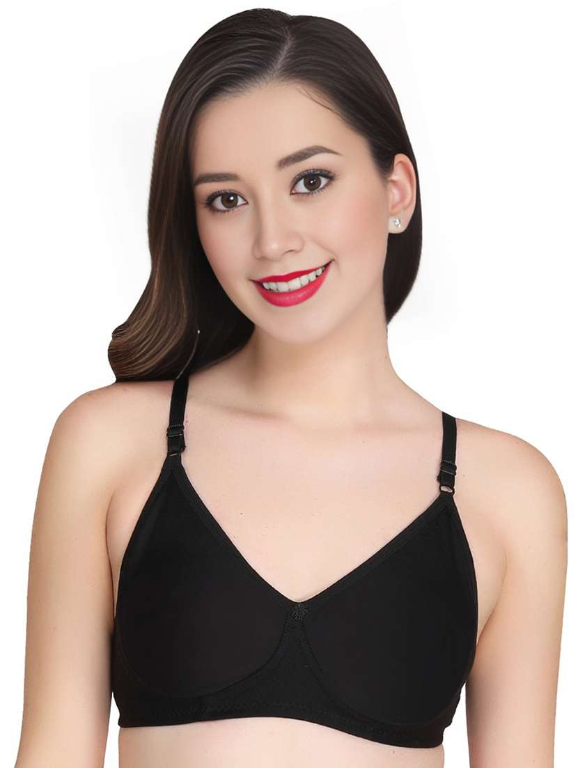 women pack of 3 solid lightly padded t-shirt bra - 22025811 -  Standard Image - 1