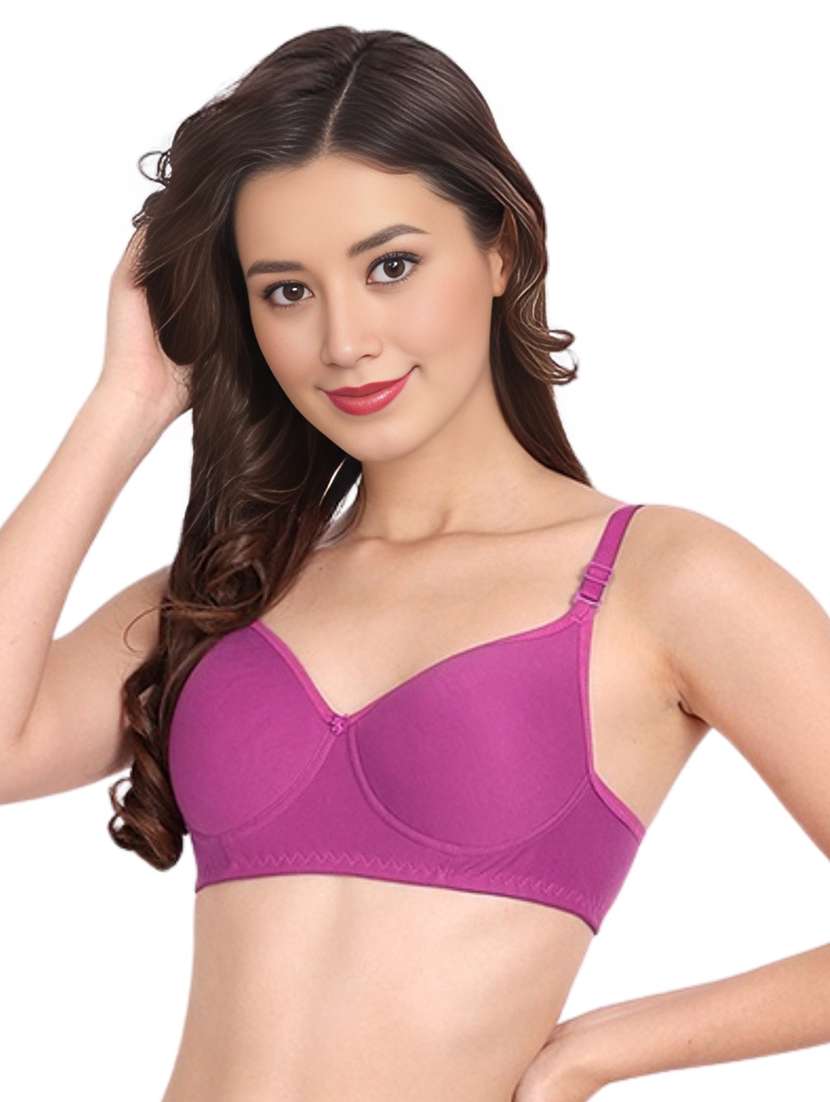 women pack of 2 solid non wired t-shirt bra - 22025831 -  Standard Image - 1