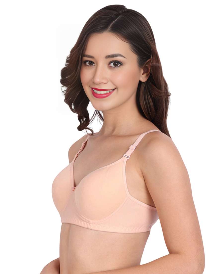 women pack of 2 solid non wired t-shirt bra - 22025839 -  Standard Image - 1