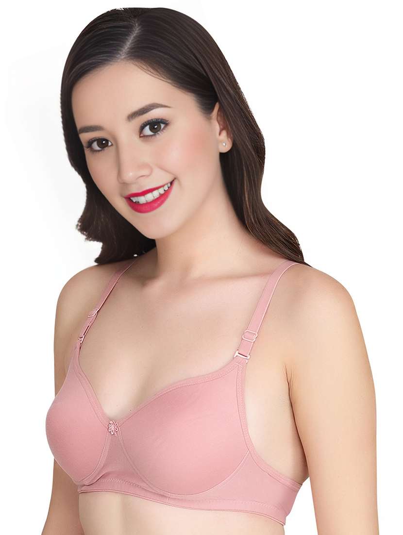 women pack of 2 solid non wired t-shirt bra - 22025850 -  Standard Image - 1
