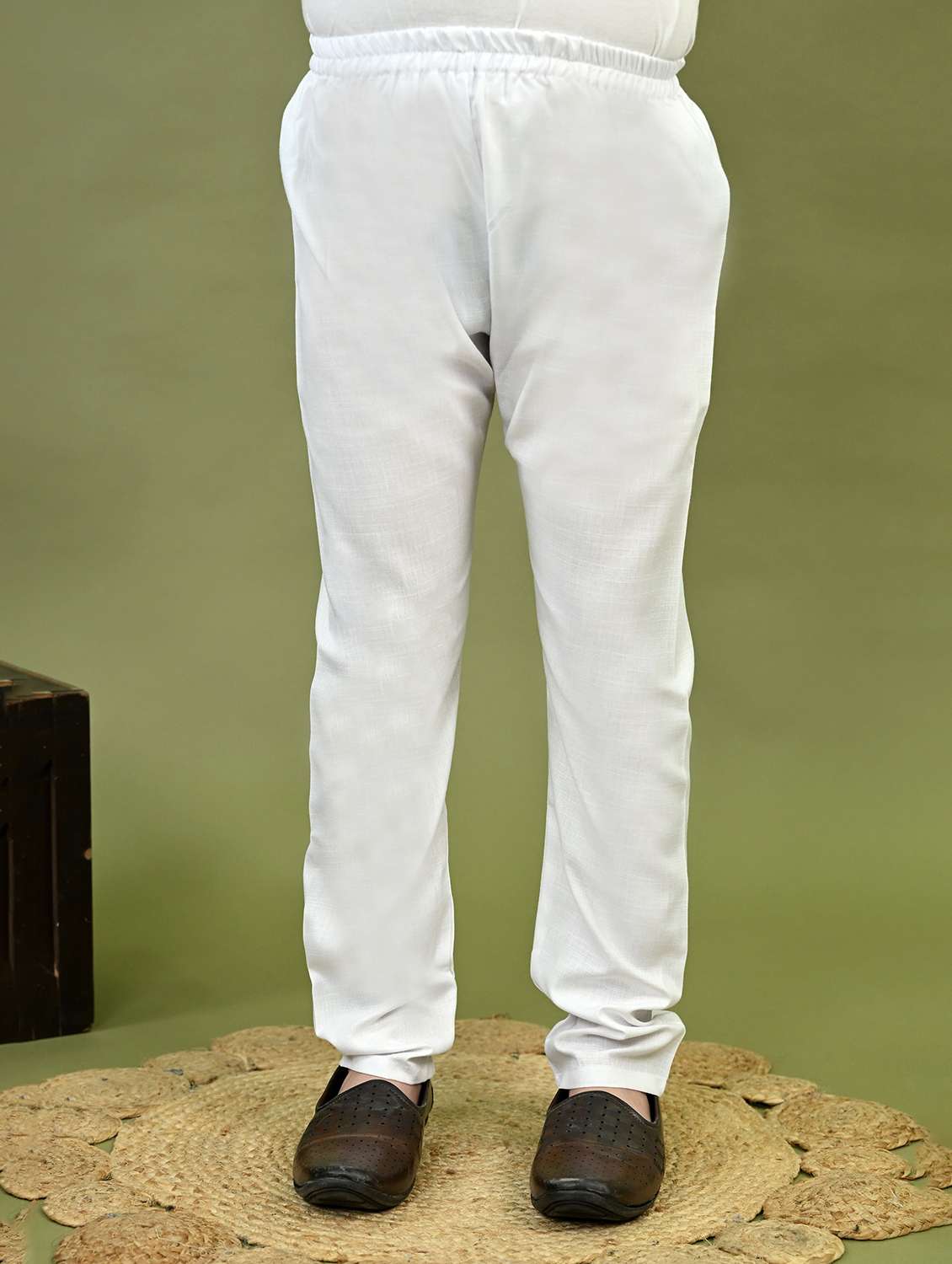 boys printed mandarin collar kurta pyjama set - 22025968 -  Standard Image - 4