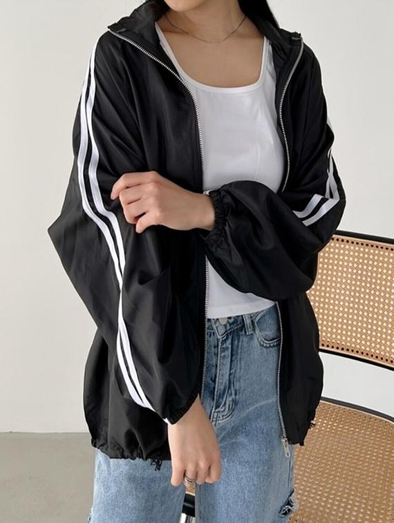 women tapered long sleeve windcheater jacket - 22026190 -  Standard Image - 1
