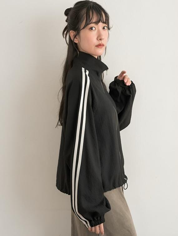 women tapered long sleeve windcheater jacket - 22026193 -  Standard Image - 1