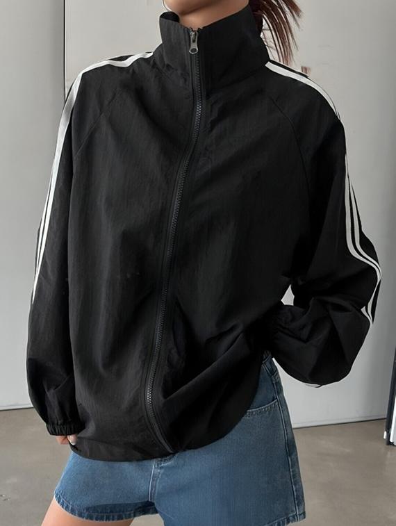 women tapered long sleeve windcheater jacket - 22026195 - Standard Image - 1