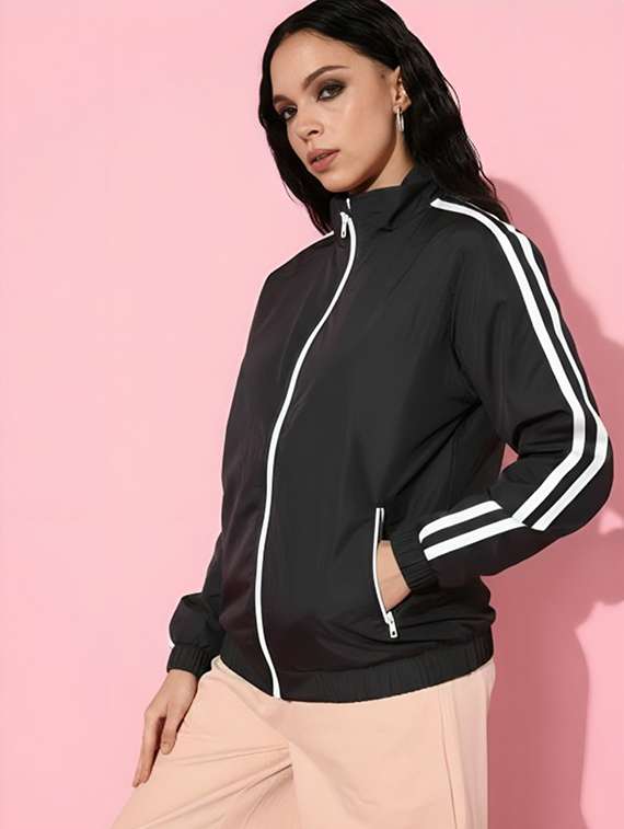 women tapered long sleeve windcheater jacket - 22026195 -  Standard Image - 1