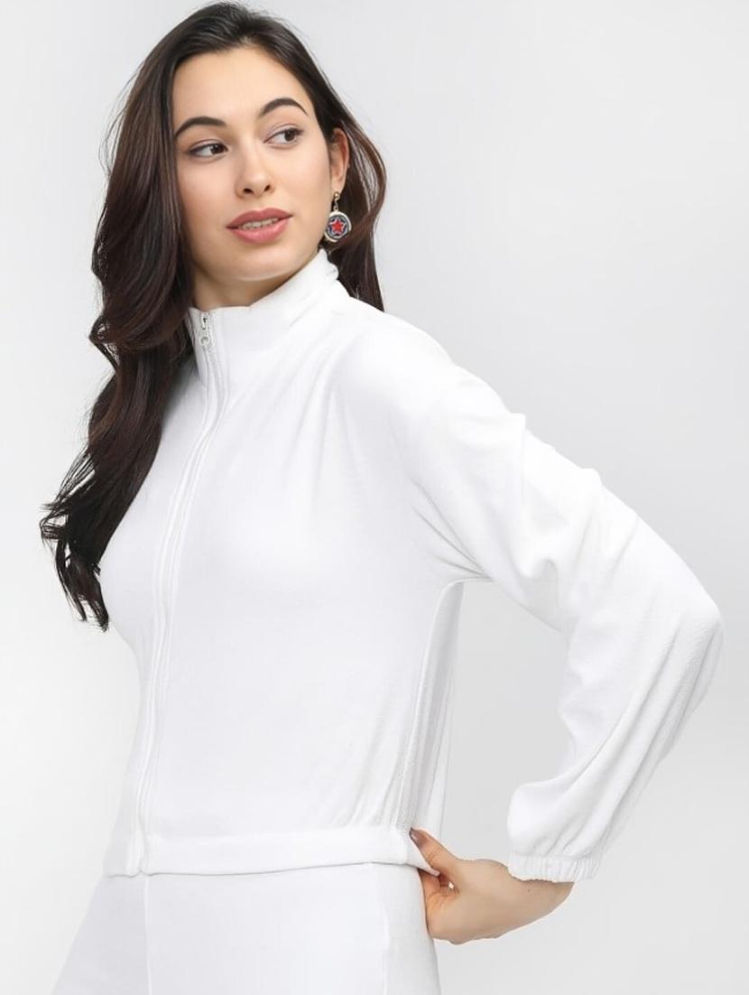 women solid long sleeve windcheater jacket - 22026196 -  Standard Image - 1