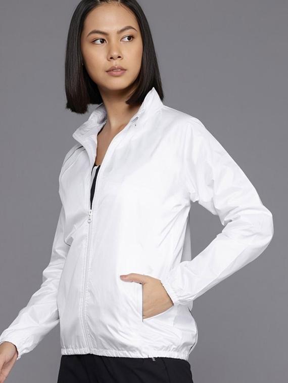 women solid long sleeve windcheater jacket - 22026198 -  Zoom Image - 0