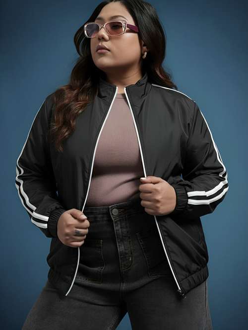 women tapered long sleeve windcheater jacket - 22026201 - Standard Image - 0