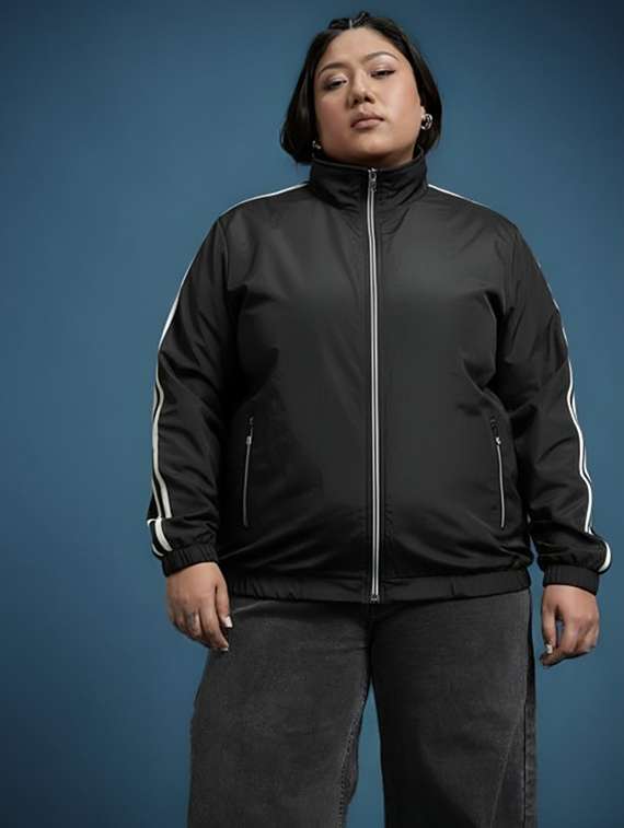 women tapered long sleeve windcheater jacket - 22026201 - Standard Image - 1