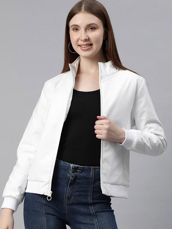 women solid long sleeve windcheater jacket - 22026202 - Zoom Image - 0