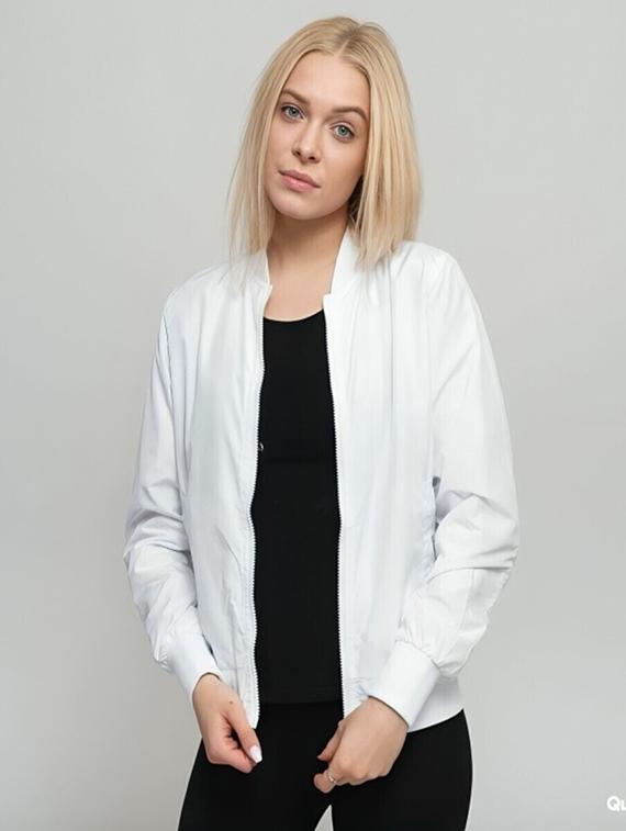 women solid long sleeve windcheater jacket - 22026204 - Standard Image - 1