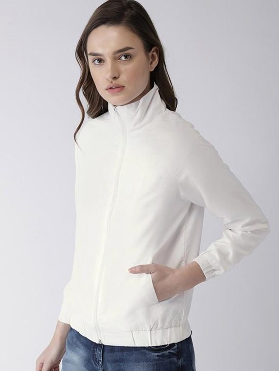 women solid long sleeve windcheater jacket - 22026208 -  Standard Image - 1