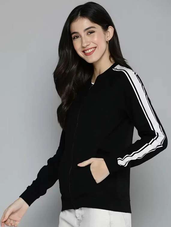 women tapered long sleeve windcheater jacket - 22026211 -  Zoom Image - 0