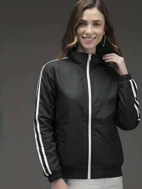 women tapered long sleeve windcheater jacket - 22026214 - Standard Image - 1