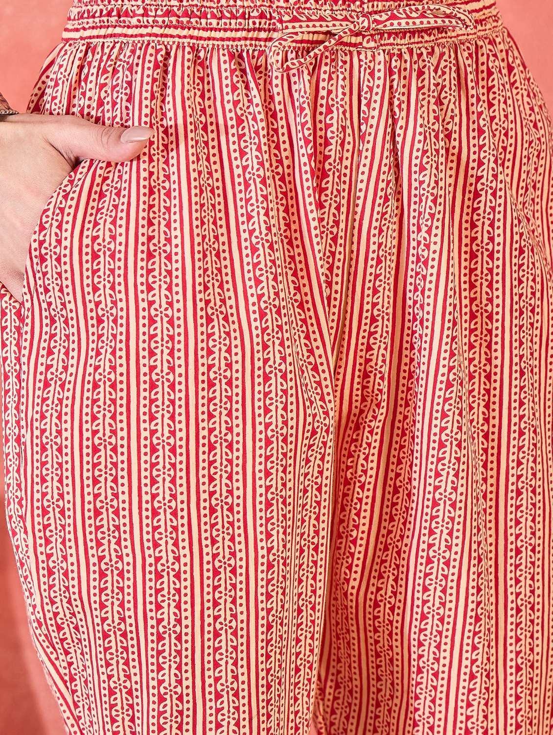 women printed three quarter sleeve kurta pant with dupatta set - 22026243 -  Standard Image - 4