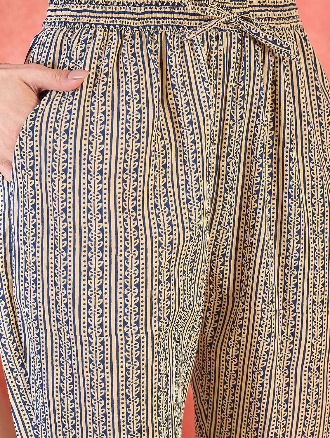 women printed three quarter sleeve kurta pant with dupatta set - 22026244 - Standard Image - 4
