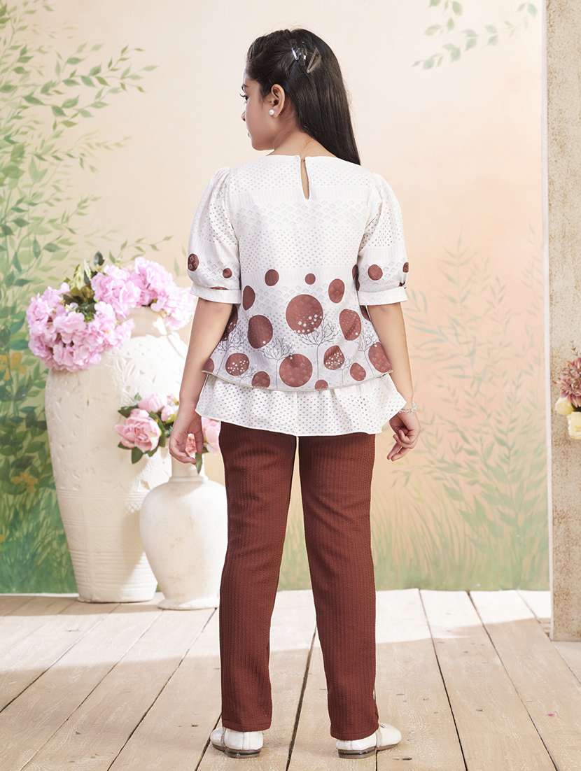 girls printed top & trouser co-ord set - 22026319 -  Standard Image - 4