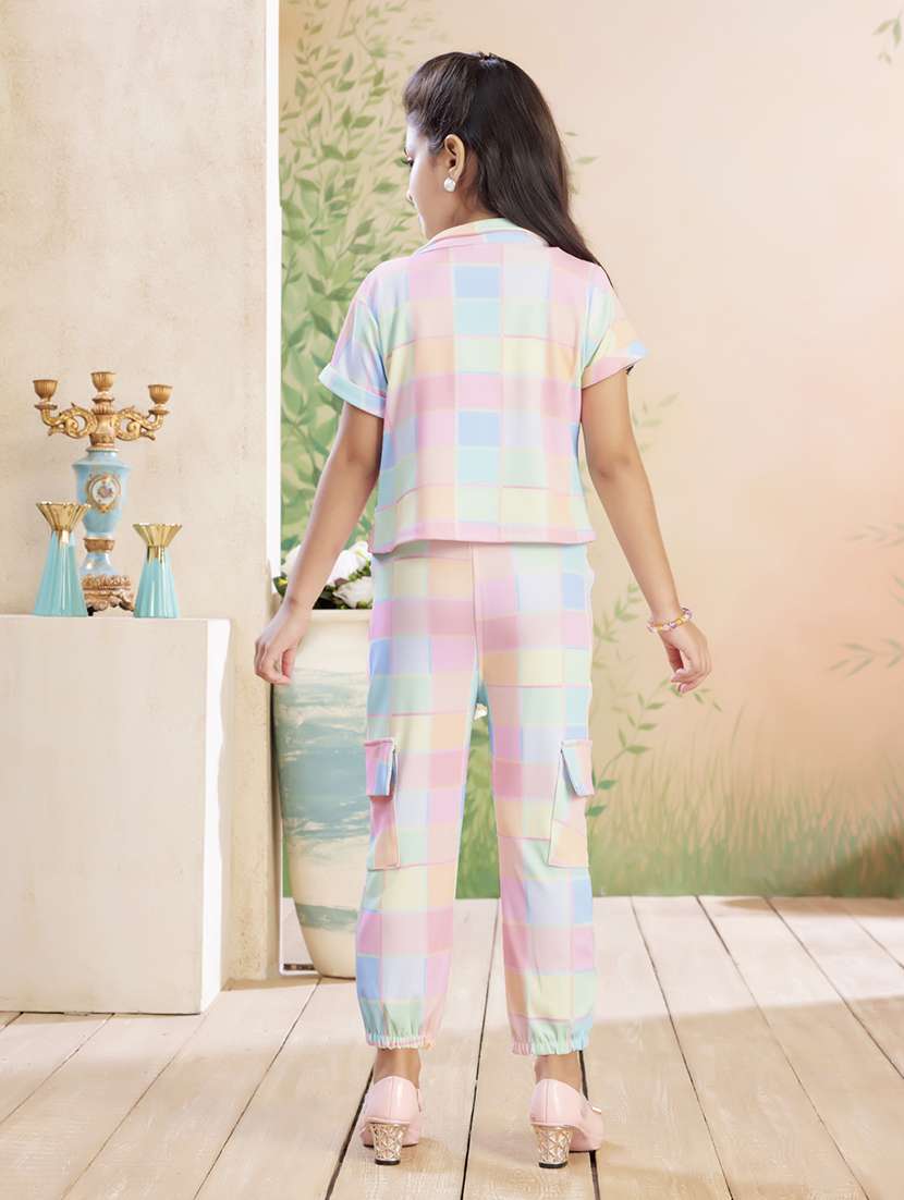 girls printed top & trouser co-ord set - 22026335 -  Standard Image - 4