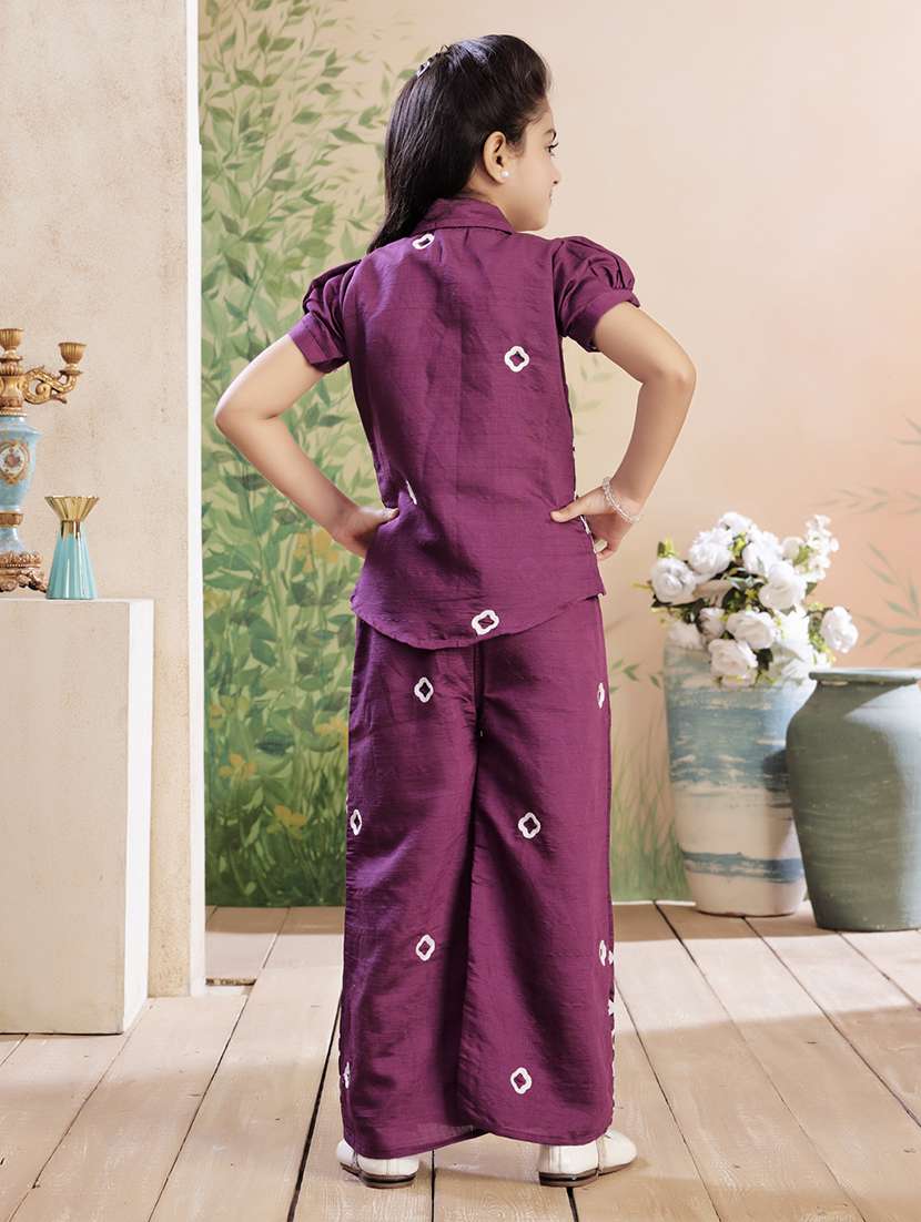 girls embroidered top & palazzo co-ord set - 22026337 -  Standard Image - 4