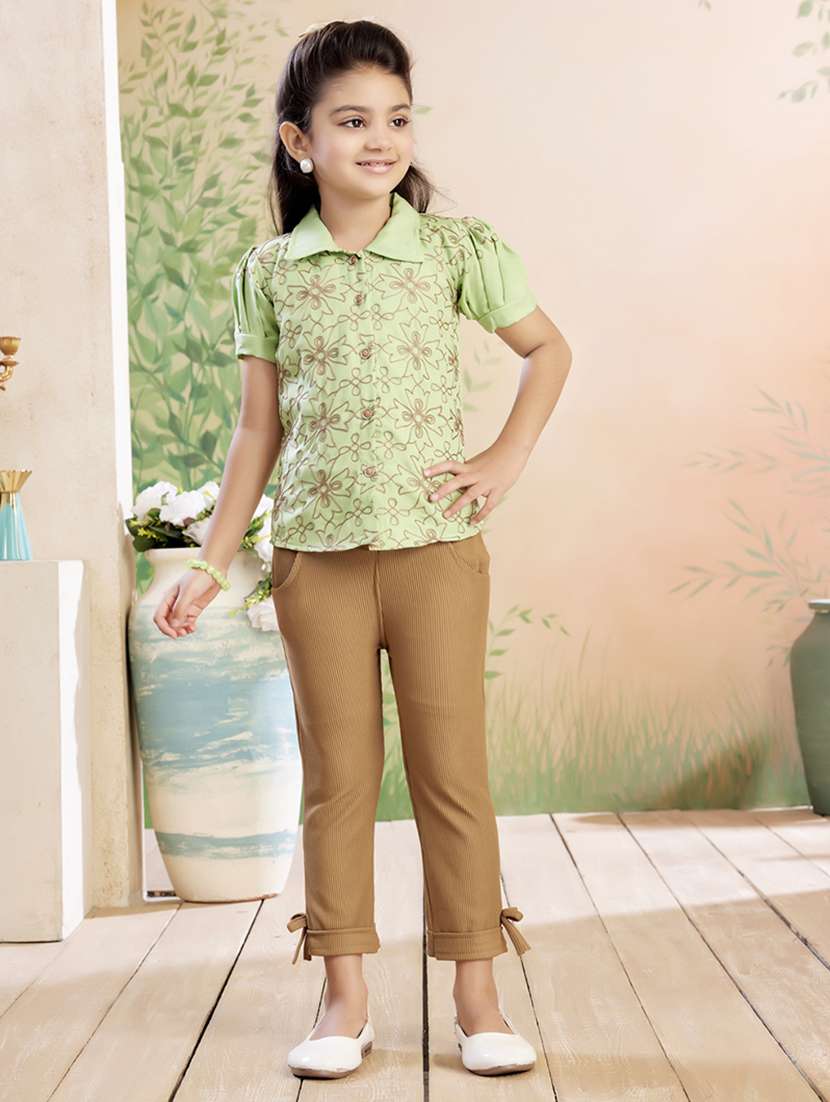 girls printed top & trouser co-ord set - 22026340 - Zoom Image - 0