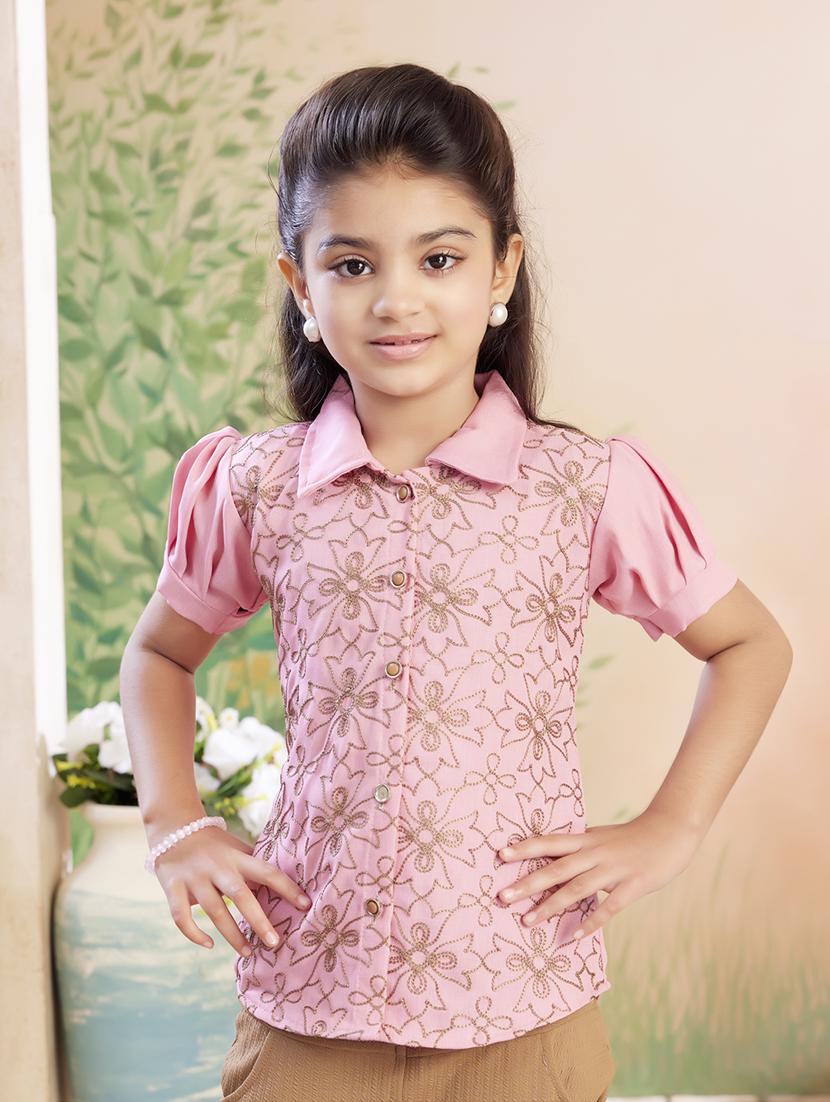 girls printed top & trouser co-ord set - 22026342 -  Standard Image - 1