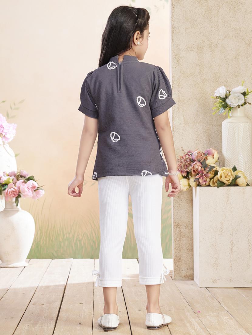 girls embroidered top & trouser co-ord set - 22026350 - Standard Image - 4