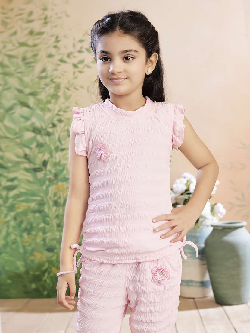 pink nylon shorts & top set coords - 22026359 - Standard Image - 1