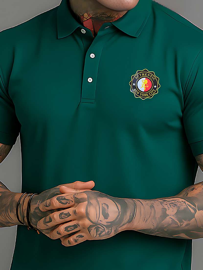 men solid short sleeve regular fit polo t-shirt - 22026523 -  Standard Image - 4