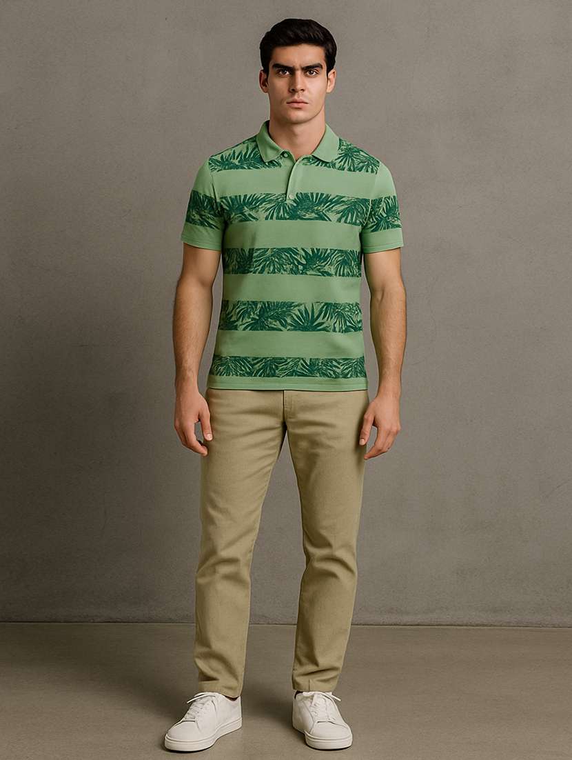 men printed short sleeve regular fit polo t-shirt - 22026526 -  Standard Image - 4